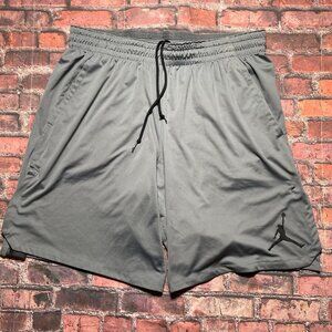 Mens Air Jordan Alpha Dri Fit Basketball Shorts Mens XXL Gray Black Y2K